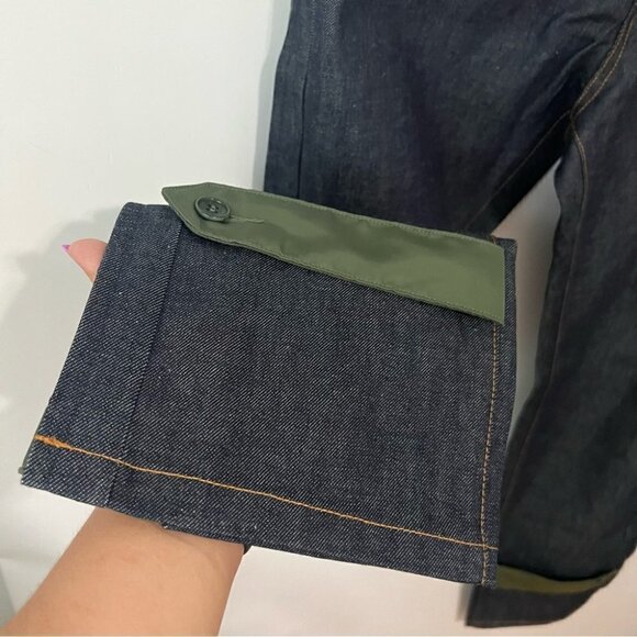 A.P.C. x Sacai Edition Indigo & Green Haru Jeans - Khaki. Size: M. NWT - Picture 14 of 16